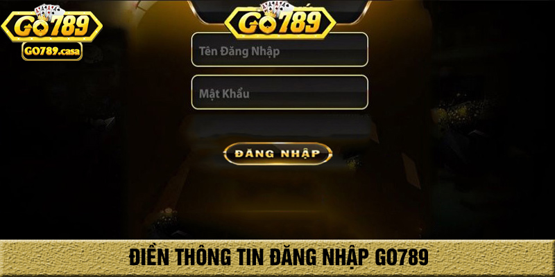 Điền form đăng nhập go789